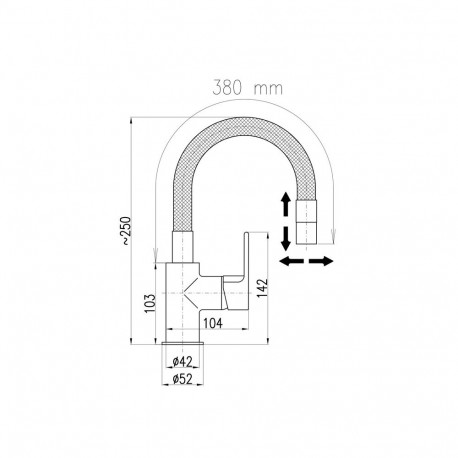 BASIN LEVER MIXER DCO119.5/15