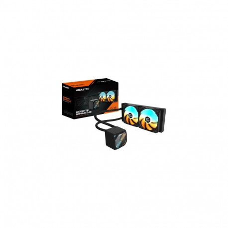 GIGABYTE GAMING 240 Liquid CPU Cooler- 2x120mm ARGB Fans, slide-in interlocking mechanism, DAISY-CHA