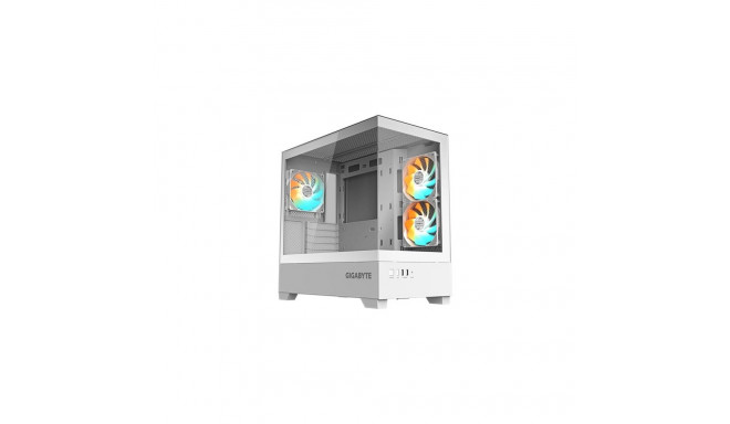 GIGABYTE C201 PANORAMIC ICE PC Case - Mid Tower, m-ATX, 360mm radiator support, 3 Pre-installed Fans