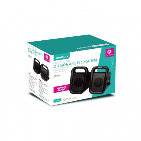 OMEGA SPEAKERS 2.0 OG-119B BLACK 2x3W RMS USB [43091]