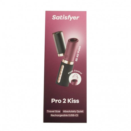 Satisfyer vibraator Pro 2 Kiss reisiformaat laetav, punane