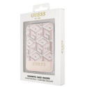Guess Wallet Card Slot GUWMSHGCFSEP MagSafe GCube stripe różowy|pink