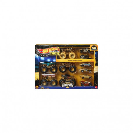 Hot Wheels Monster Trucks Trophy Champions Collection, 5 1:64 Scale Toy Trucks &amp; 6 Die-Cast 