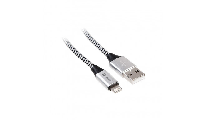 Tracer 46268 Lighting USB 2.0 Iphone AM 1m Black Silver