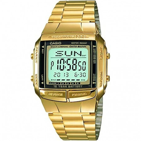 Meeste Kell Casio DATABANK Kuldne (Ø 38 mm)