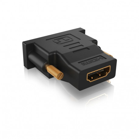 DVI-D (24+1) > HDMI adapter IB-AC552 kahepoolne, must