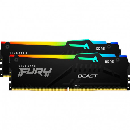 mälumoodulid DIMM 32GB DDR5-6000 2x16GB KF560C30BBEAK2-32 FURY Beast RGB INTEL XMP AMD EXPO, must