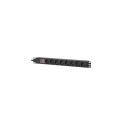 Intellinet 19&quot; 1U Rackmount 8-Way EU 2-pin (CEE 7/3) PDU, 16A, On/Off, Built in 2m EU 2-pin