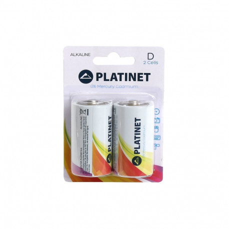 PLATINET BATTERY ALKALINE PRO LR20 BLISTER*2 [43733]
