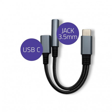 Adapter 2-ühes USB C USB C Jack 3.5mm PD 15W