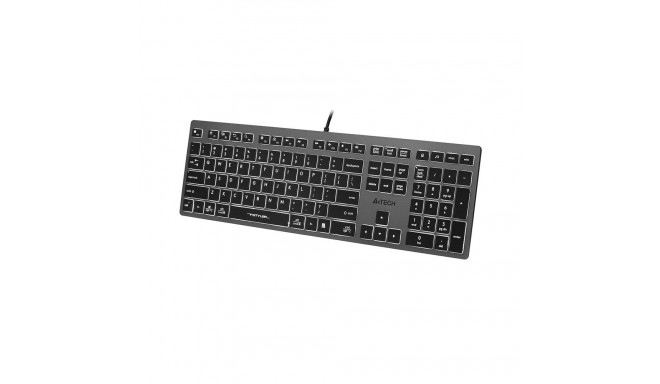 A4Tech FSTYLER FX60H (valge taustvalgustusega) klaviatuur USB QWERTY must, hall