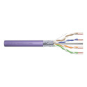 Installation cable DIGITUS kategooria 6 F/UTP Dca AWG23/1 LSOH, 305m, lilla, rull