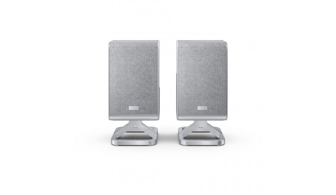 Sharp HT-SPR52021(SL) Q Soundbar 2.0.2 Wireless Rear Surround Speakers, Silver |