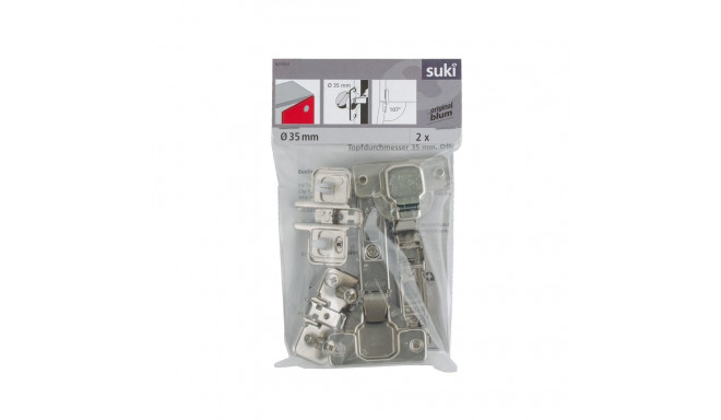 HINGE EXTERNAL CLIP ON SOFT D35 107° 2PC