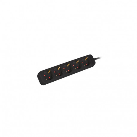 POWER STRIP LANBERG 1.5M 5X SCHUKO OUTLETS QUALITY-GRADE COPPER CABLE BLACK