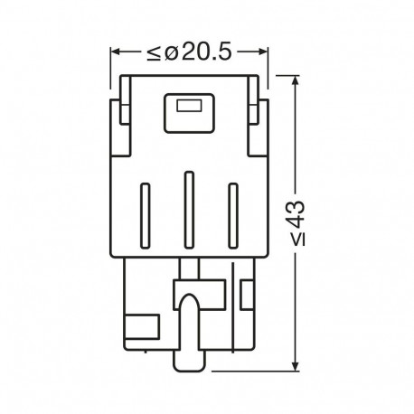 12V LED WY21W Amber 1,4W WX3X16D 2tk