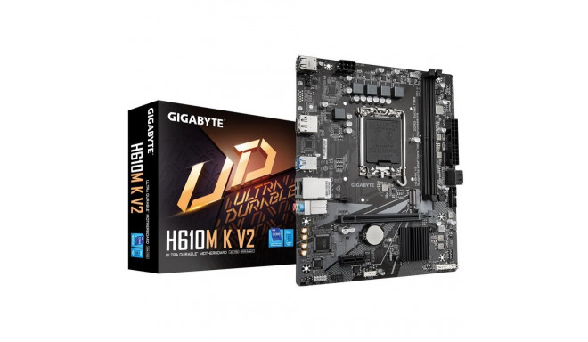Gigabyte Mainboard||Intel H610|LGA1700|Micro-ATX|Memory DDR5|Memory slots 2|1xPCI-Express 3.0 1x|1xP