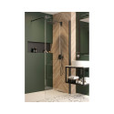 KERRIA PLUS SHOWER WALL. WHT/TRA NERO100
