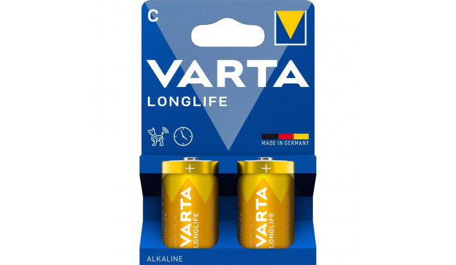 1x2 Varta Longlife Baby C LR 14 patarei