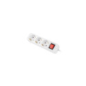 POWER STRIP LANBERG 1.5M 3X SCHUKO OUTLETS WITH SWITCH QUALITY-GRADE COPPER CABLE WHITE