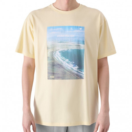 Koszulka męska 4F M2132 jasnożółta 4FRSS24TTSHM2132 73S   2XL