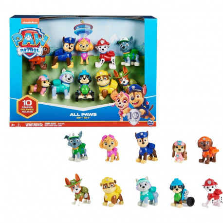 PAW Patrol kinkekomplekt Action Pack Pups, 10 koerafiguuriga