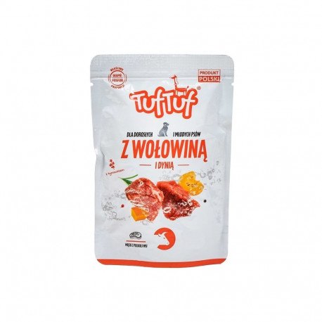 TUF TUF hakkliha kõrvitsaga märg koeratoit 100g