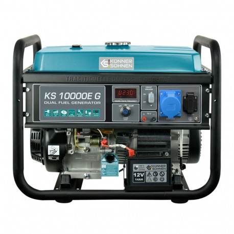 KÖNNER & SÖHNEN HYBRID GENERATOR (PETROL/LPG) 7.5kW 230V KS 10000E G, ELECTRIC START