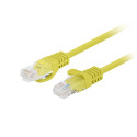 PATCHCORD CAT.6 UTP 0.5M YELLOW FLUKE PASSED LANBERG 10-PACK