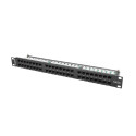 PATCH PANEL 48 PORT 1U 19" CAT.5E UTP BLACK LANBERG