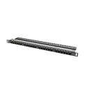 PATCH PANEL 24 PORT 0.5U 19" CAT.6 UTP WITH CABLE ORGANIZER BLACK LANBERG
