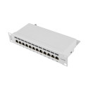 PATCH PANEL 12PORT 1U 10" CAT.5E FTP WITH CABLE ORGANIZER SHIELDED GREY LANBERG