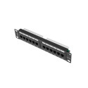 PATCH PANEL 12PORT 1U 10" CAT.5E UTP BLACK LANBERG