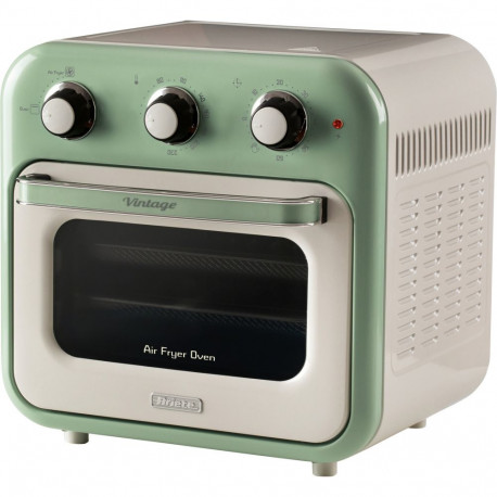 Ariete 3-in-1 Vintage Green Air Fryer and Mini Oven (white/light green, 1,350 watts, 16-liter cookin