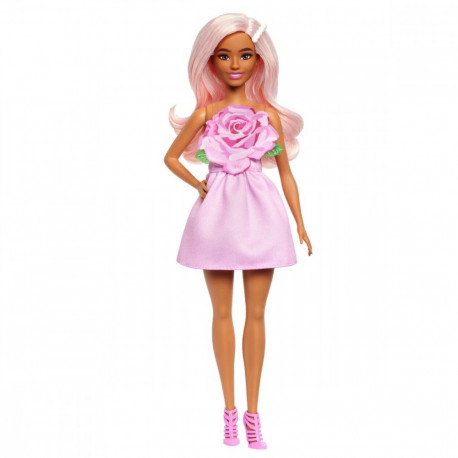 Doll Barbie Fashionistas Blonde pink dress