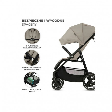 Kinderkraft TRIG 3 STONE BEIGE beež lapsevanker
