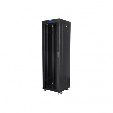 Lanberg | Rack cabinet 19" free-standing 42U/600x600 (flat pack) with glass door lCD V2 | FF01-6642-