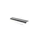 PATCH PANEL 24 PORT 0.5U 19" CAT.6 FTP WITH CABLE ORGANIZER SHIELDED BLACK LANBERG