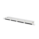 PATCH PANEL 24 PORT 0.5U 19" CAT.6 UTP WITH CABLE ORGANIZER GREY LANBERG