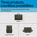 HP Modular 15.6 Backpack, 3-in-One (RFID Pouch, Backpack, Sleeve), Water Resistant with Rain Cover, 