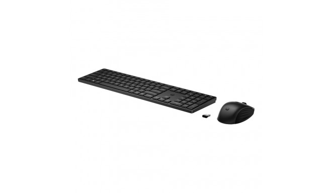 HP 655 Wireless Mouse Keyboard Combo, spill resistant - Black - US ENG