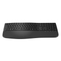 HP 685 Comfort Wireless Bluetooth Wave-Like Keyboard w/Palm Rest - Dual Mode, Sanitizable, Programma