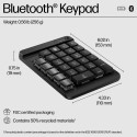 HP 435 Programmable Wireless Bluetooth Keypad w/Swappable Keycaps - Black