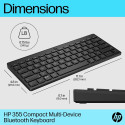 HP 355 Compact Wireless Bluetooth Keyboard - Multi-Device - Black - US ENG
