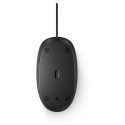 HP 125 USB Wired Mouse, Sanitizable - Black