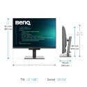 28.2W LED MONITOR RD280U METALLIC GREY
