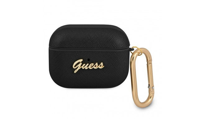 Guess ümbris AirPods Pro GUAPSASMK must Saffiano Script Metal Collection