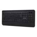 Gembird KB-UML-03 Slim multimedia keyboard with RGB backlight black US layout