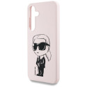 Case Karl Lagerfeld Silicone Graffiti Ikonik Printed Logo MagSafe for Samsung Galaxy S25 pink