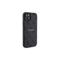 Guess GUHMP14SG4GFRK iPhone 14 / 15 / 13 6.1" must kõvakaaneline 4G Collection nahast metallist logo